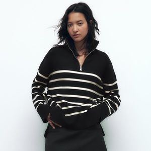 Zara NWOT quarter zip sweater